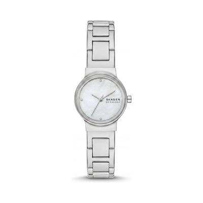 Skagen Freja Lille White Dial Stainless Steel Women's Watch, 26mm