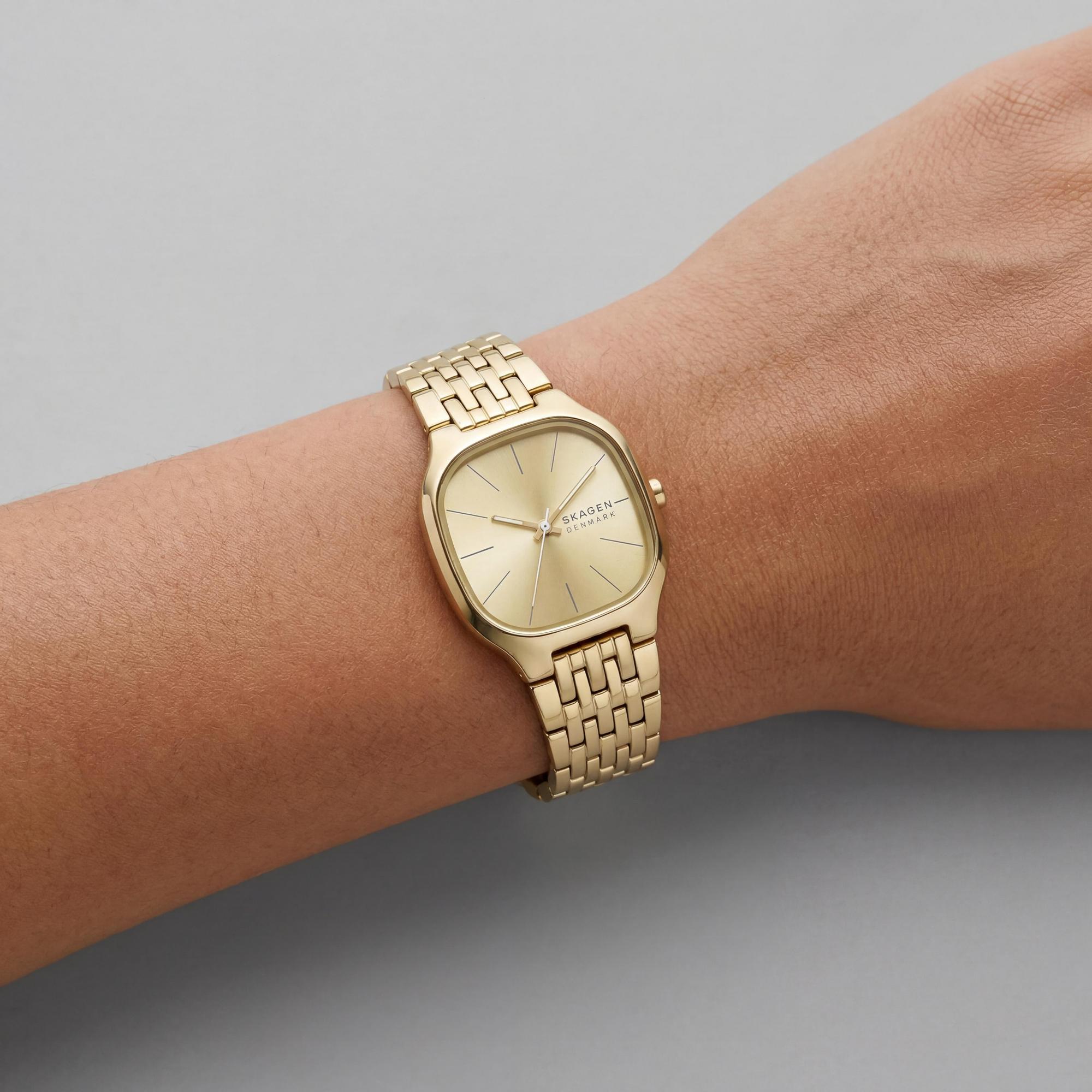 Reloj Skagen Mellem Lille para mujer, esfera dorada, acero inoxidable, 28 mm, Photo 3