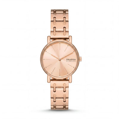 Skagen Signatur Lille Rose Gold Dial Stainless Steel Women's Watch, 30mm