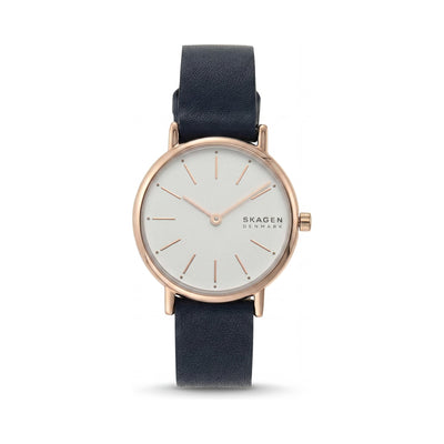 Skagen Signatur Lille White Dial Rose Gold Women's Watch, 30mm