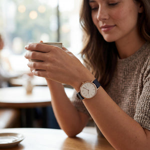 Skagen Signatur Lille Women's Watch — wrist wear, Leather band everyday timepiece
