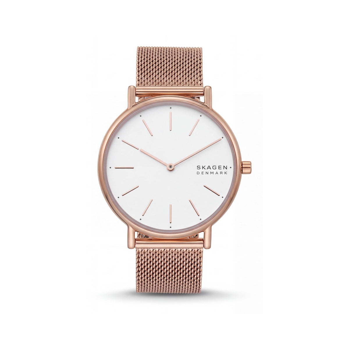 Reloj SKAGEN DENMARK Signatur SKW2784 para mujer de acero inoxidable con malla en oro rosa y esfera blanca de 38 mm, Photo 1
