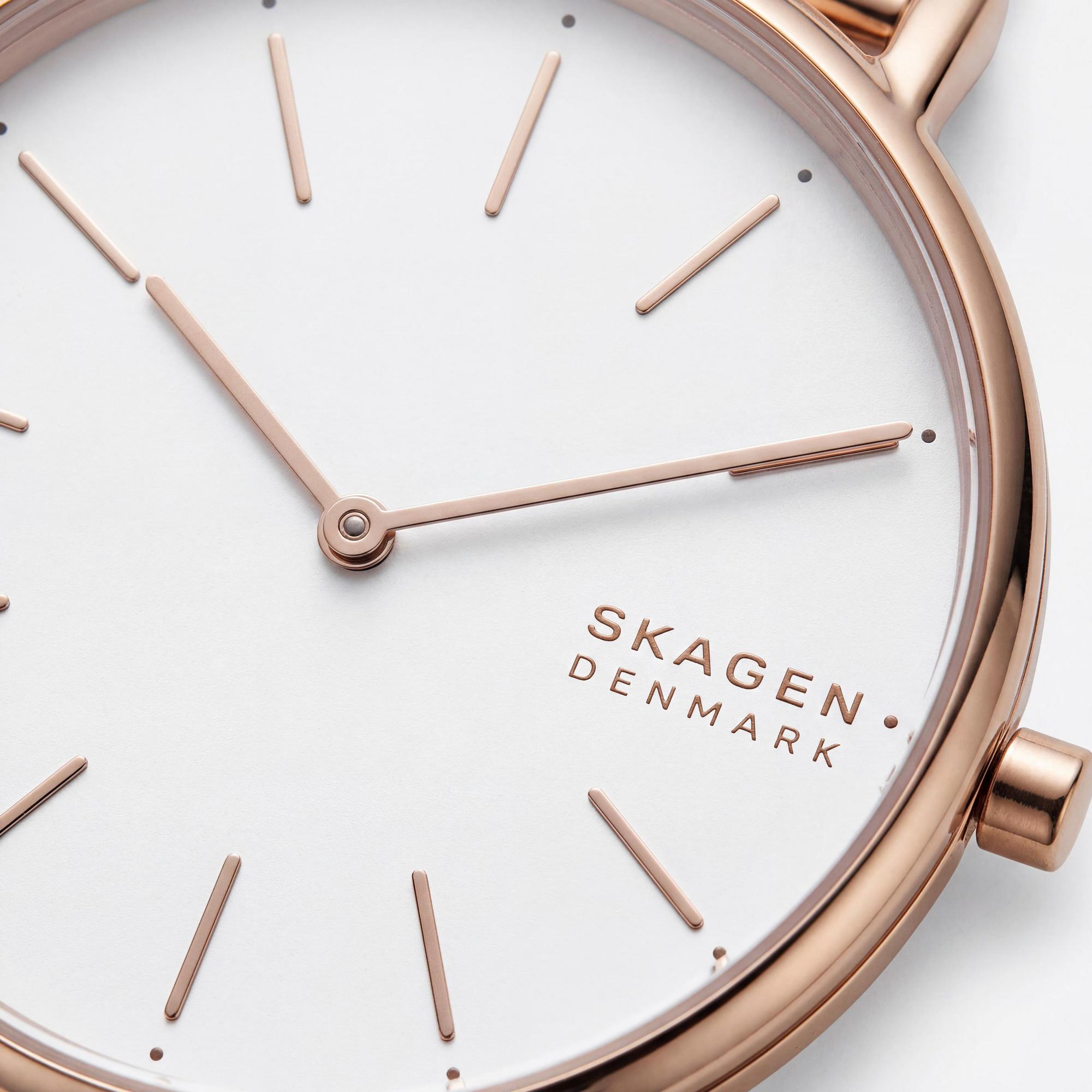 Reloj Skagen SKW2694 de malla oro rosa para mujer, esfera blanca de 30mm, Photo 2