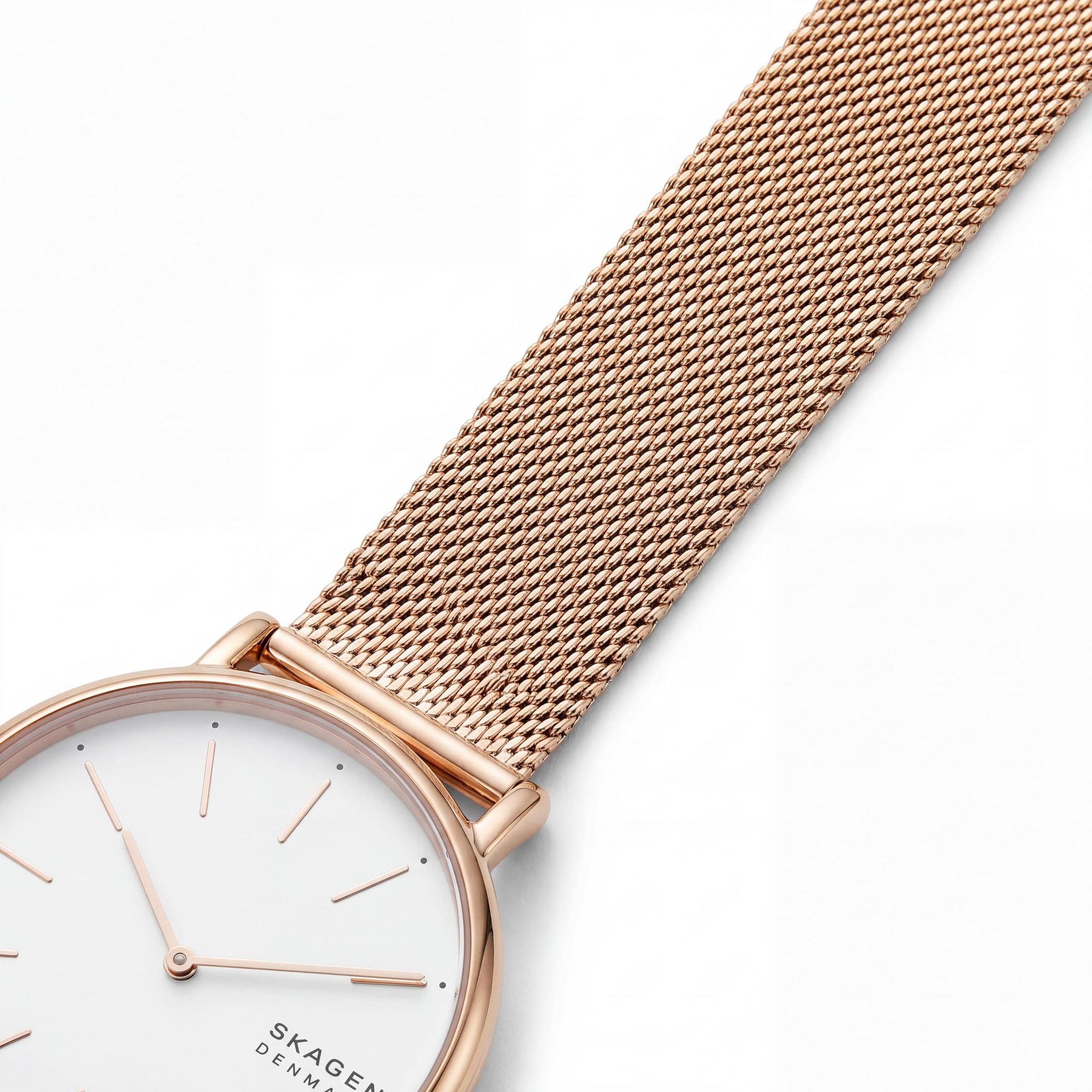 Reloj Skagen SKW2694 de malla oro rosa para mujer, esfera blanca de 30mm, Photo 3
