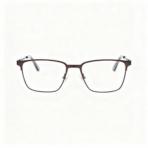Skechers Square Eyeglasses for Men — front view, Metal