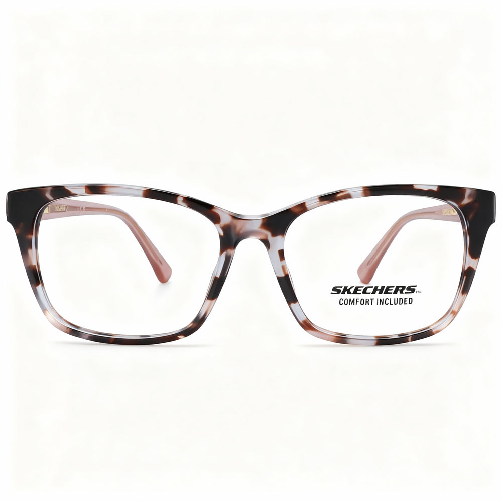 Skechers Square Eyeglasses for Men — front view, Plastic