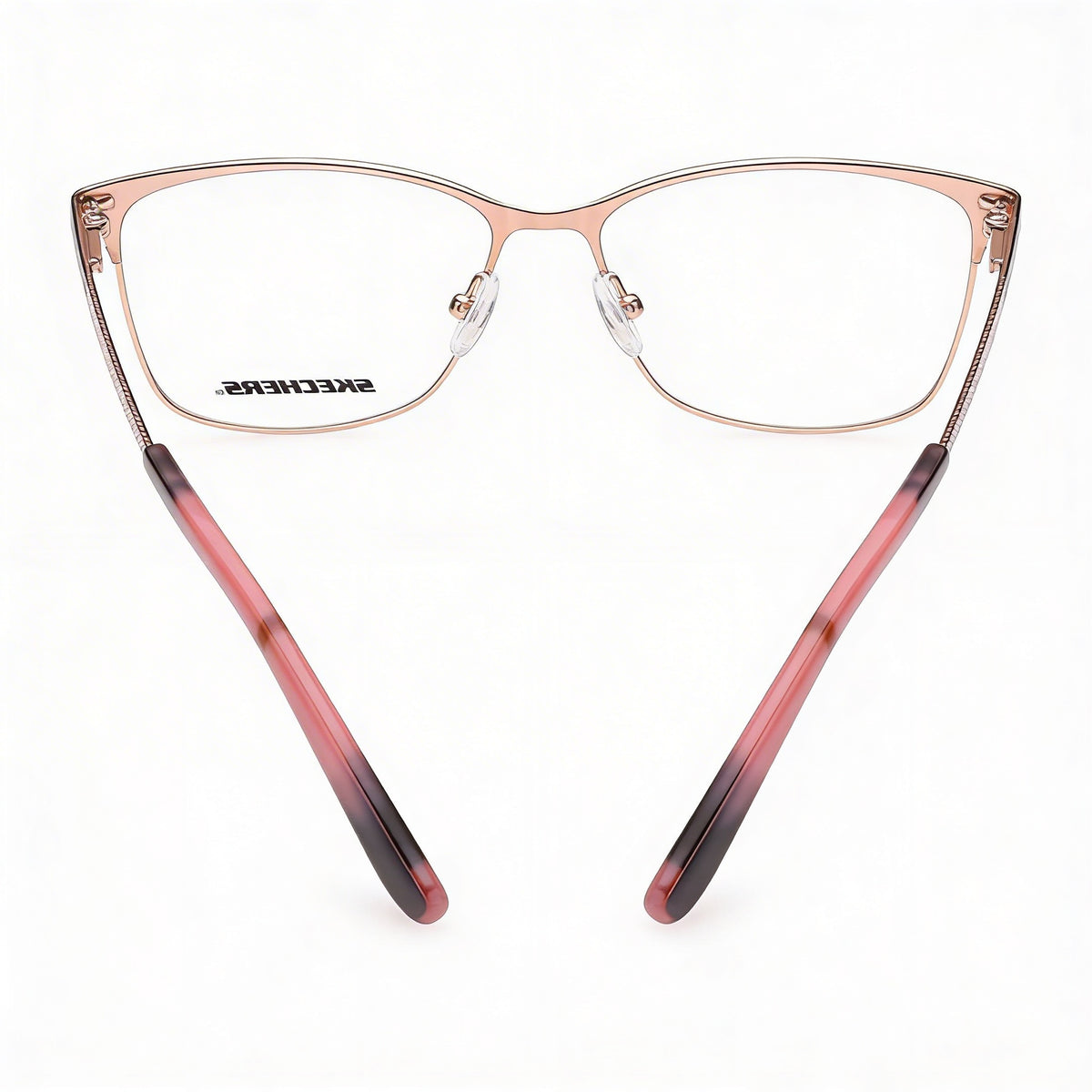 Skechers Se2156 Dark Brown Rectangle Eyeglasses Unisex, Metal 54mm, Photo 2