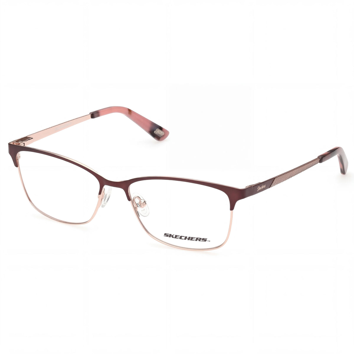 Skechers Se2156 Dark Brown Rectangle Eyeglasses Unisex, Metal 54mm, Photo 1