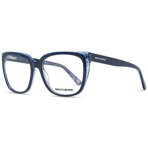 Skechers SE2188 Blue Square Eyeglasses for Women, Plastic frame