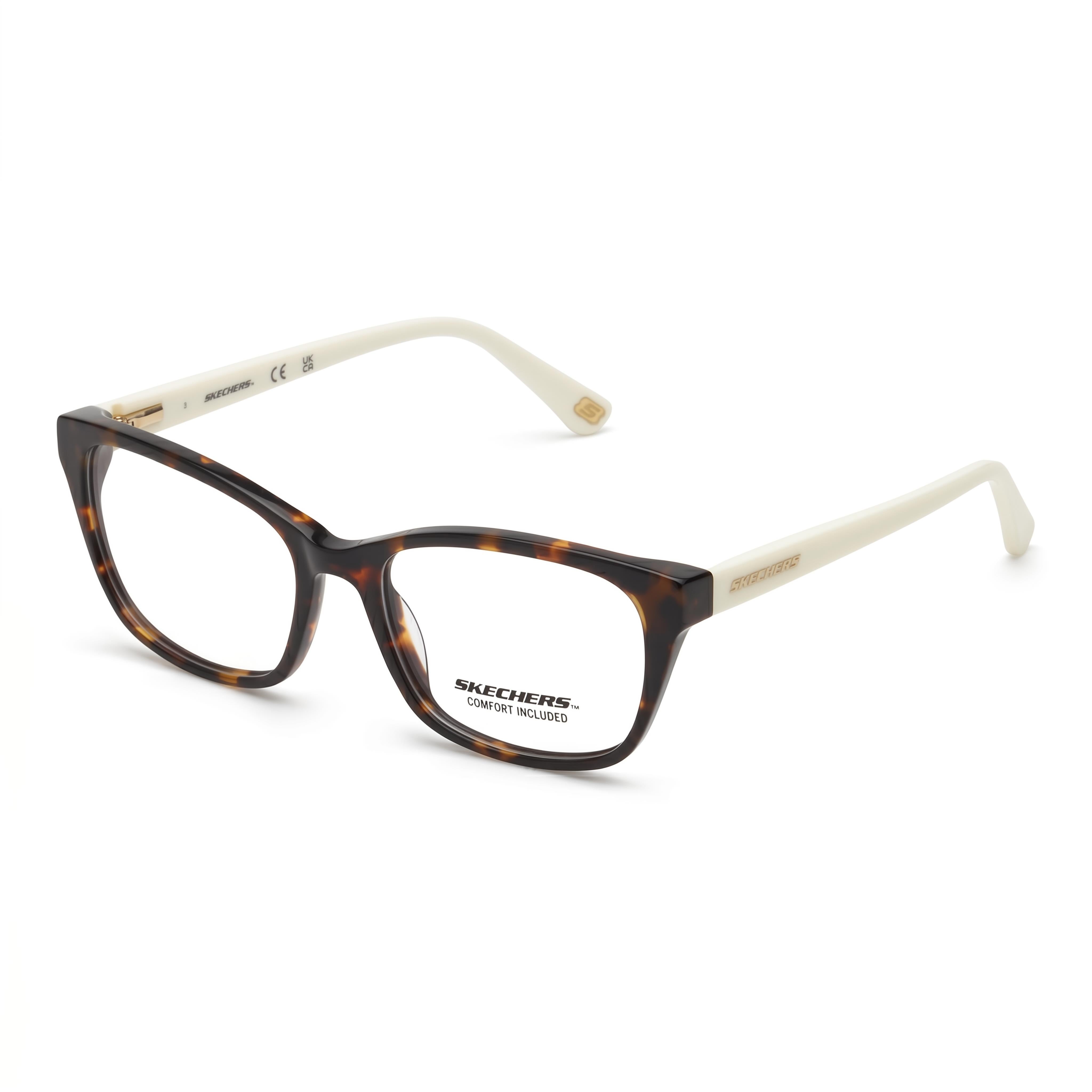 Skechers SE2210 Dark Havana Rectangle Eyeglasses for Men, Plastic 53mm, Photo 1