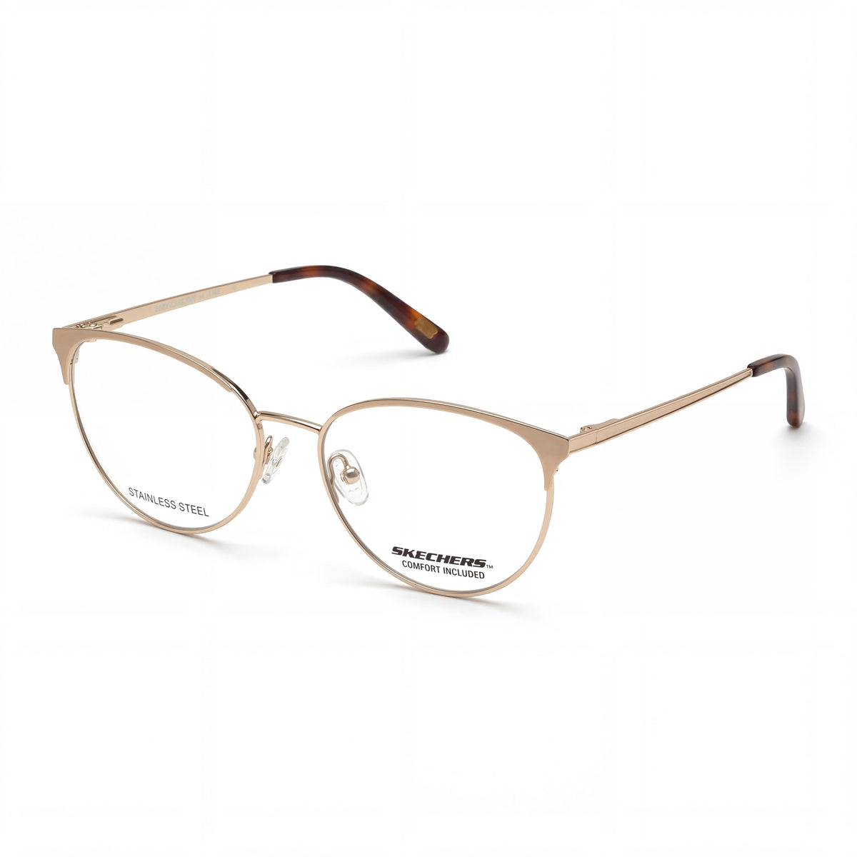 Skechers SE2212 Pale Gold Cat Eye Eyeglasses for Women, Photo 1