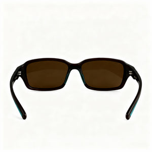 Skechers SE4137 Shield Sunglasses Women — side view, Polarized Brown lens detail