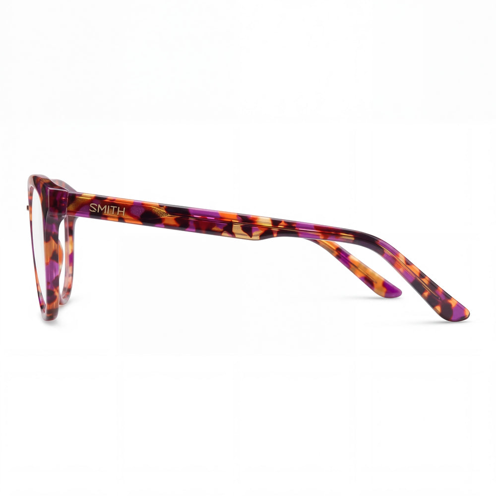 Smith Ambrey Tl4 Cat Eye Eyeglasses Women — side view, Havana Plastic temples