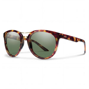 Smith Bridgetown Tortoise Rectangle Sunglasses for Women, Gray Green lens