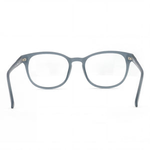 Smith Classic Gray Rectangle Eyeglasses Men — side view, Gray Metal temples