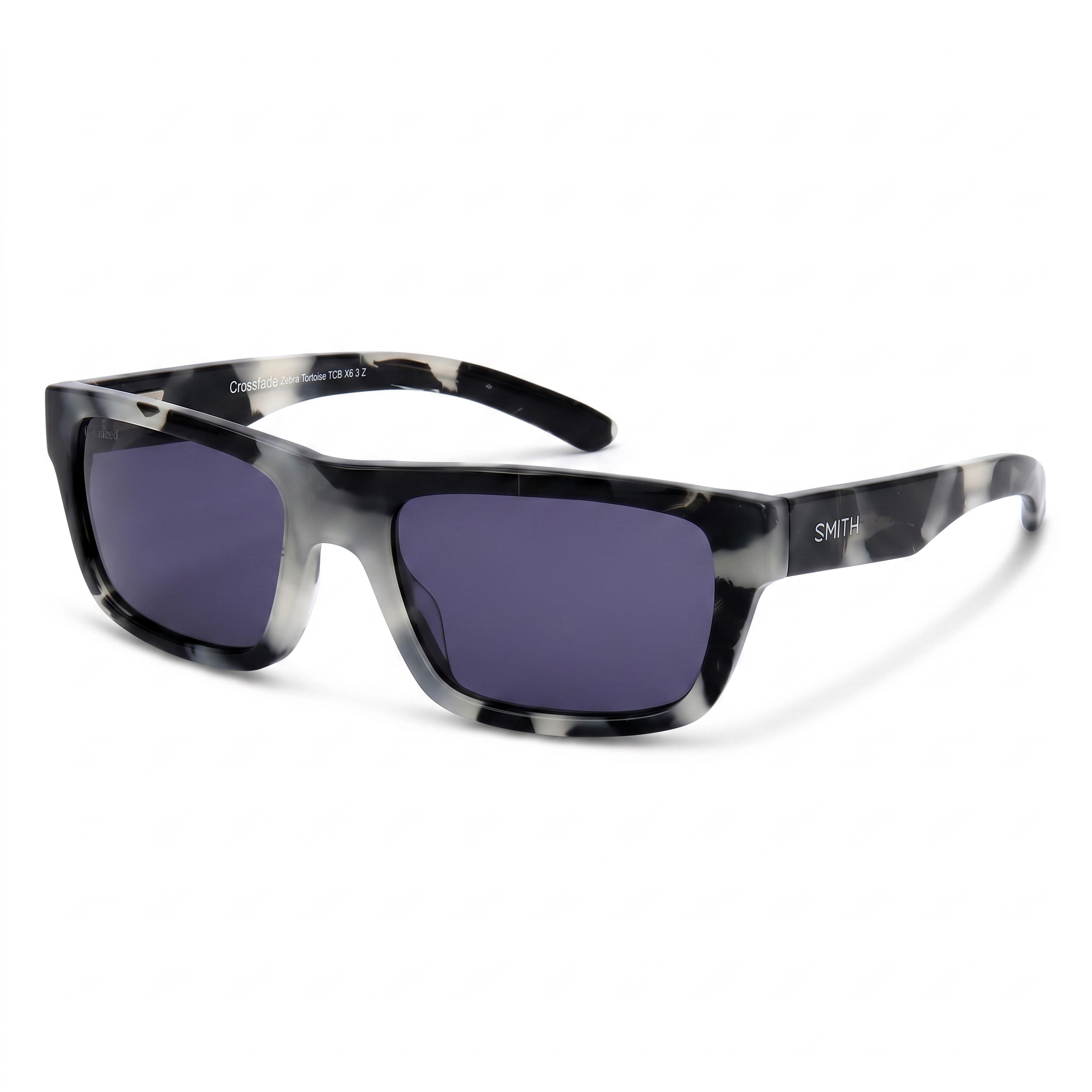 Smith Crossfade Zebra Tortoise Rectangle Sunglasses Unisex, 55mm, Photo 1