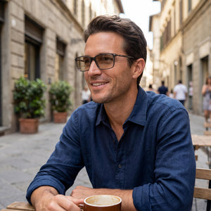 Smith Gray Eyeglasses Men — lifestyle wear, office and reading