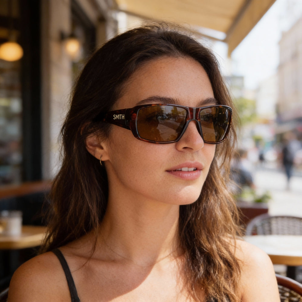 Smith Guide's Choice Bifocals Rectangle Sunglasses Unisex — side view, Polarized Brown lens