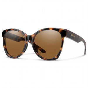 Smith Havana Oval Sunglasses for Women, ChromaPop Brown lens