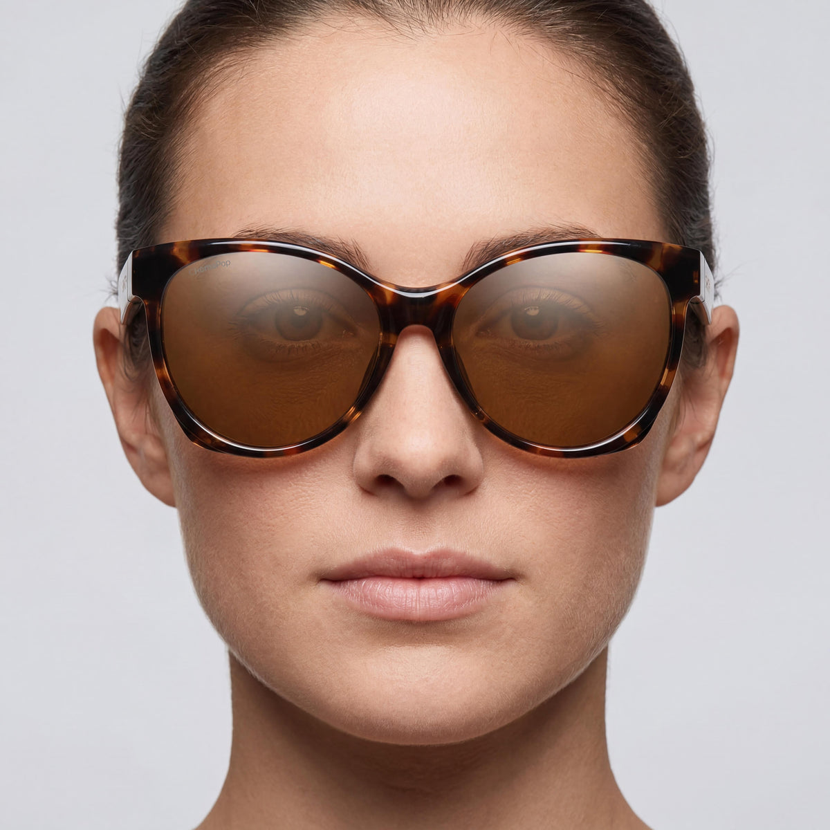 Gafas de sol SMITH Fairground ChromaPop polarizadas de fibra de carbono marrón con protección UV para mujer, Photo 4