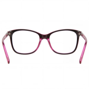 Smith JADEN VC8 53 Rectangle Eyeglasses Women — side view, Pink Acetate temples