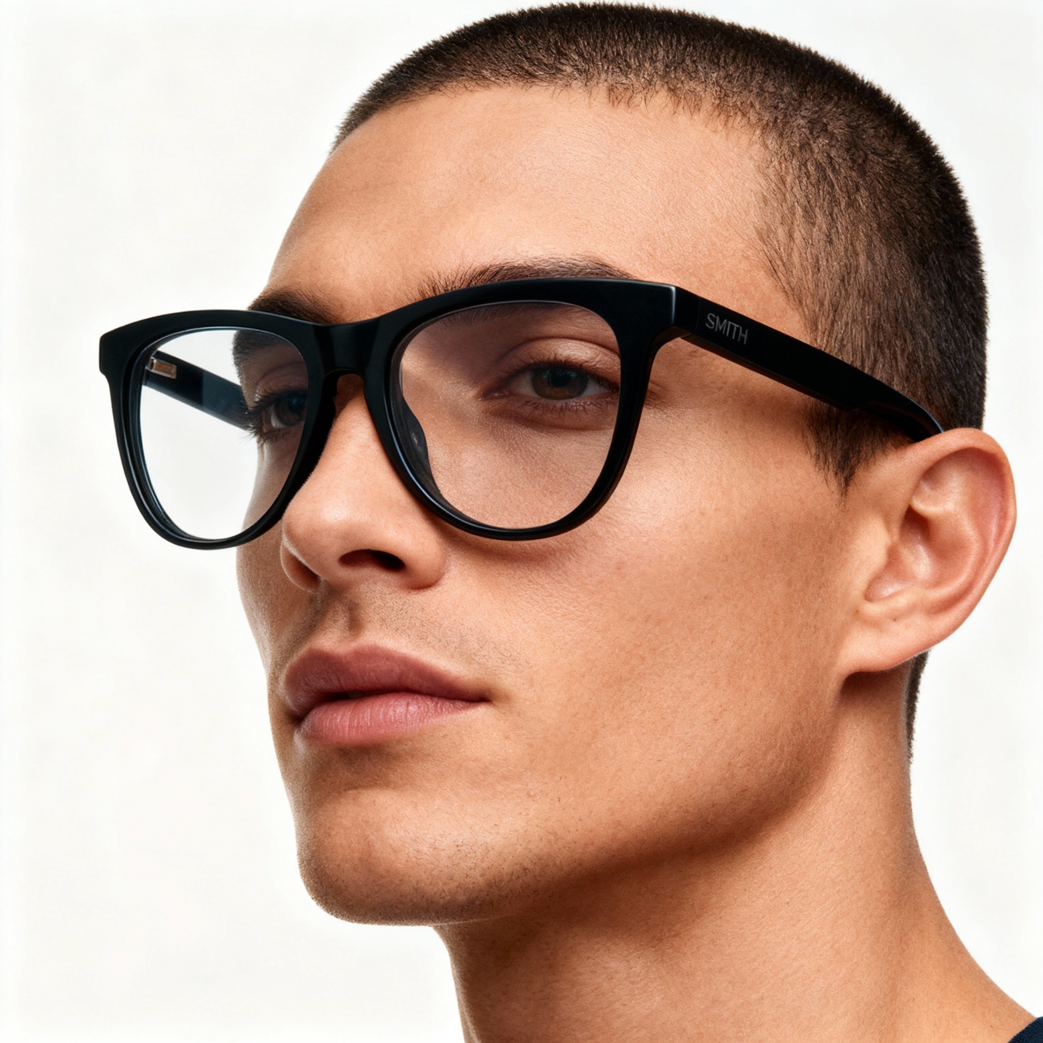 Smith Logan Black Oval Eyeglasses for Men, Metal 51mm, Photo 3
