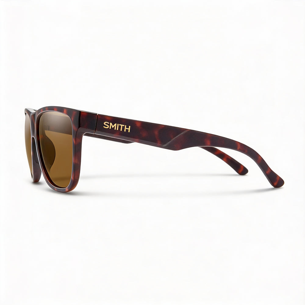 Smith Lowdown Xl 2 Rectangle Sunglasses Unisex — side view, Polarized Brown lens