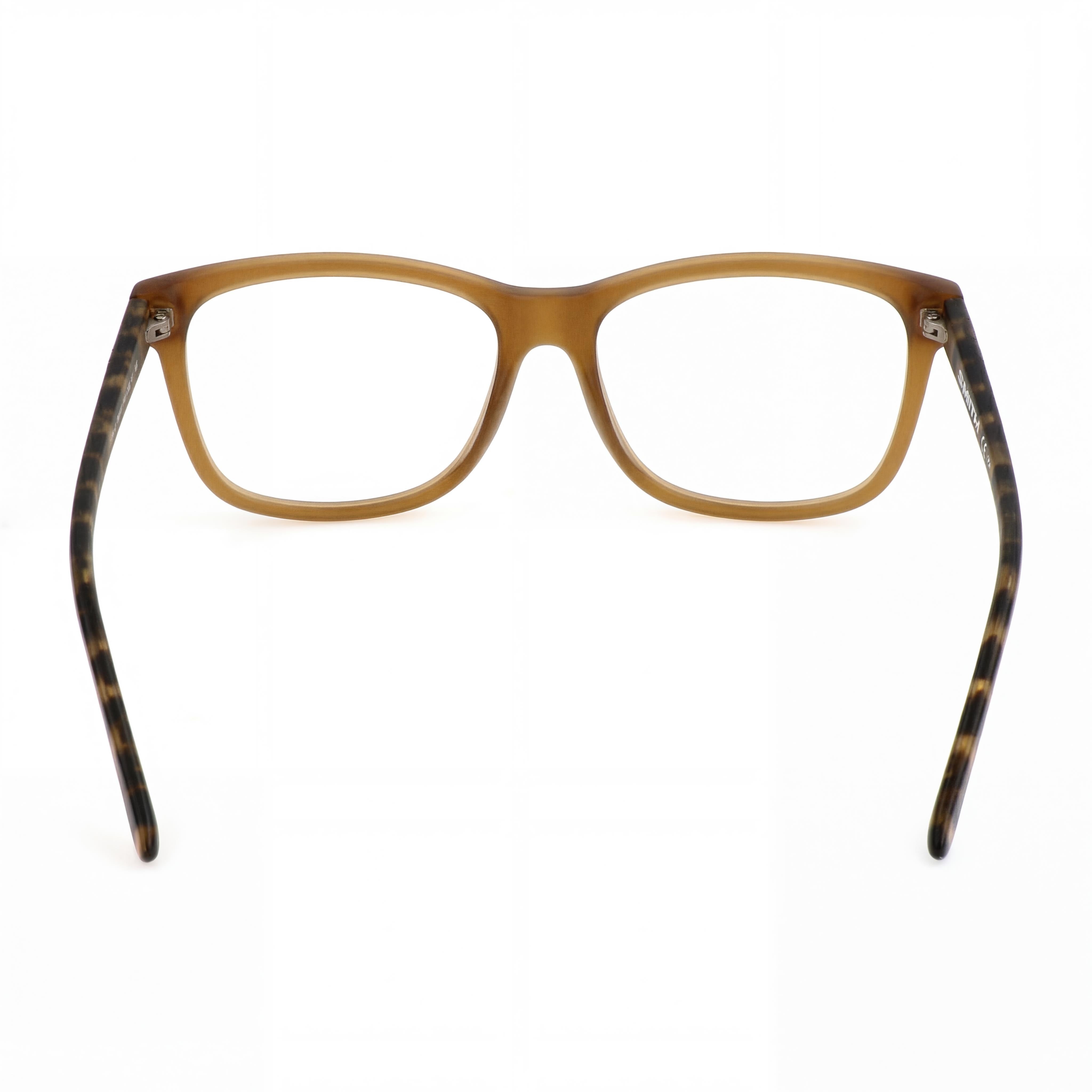 Smith Modern Matte Brown Striped Rectangle Eyeglasses for Men, Acetate, Photo 3