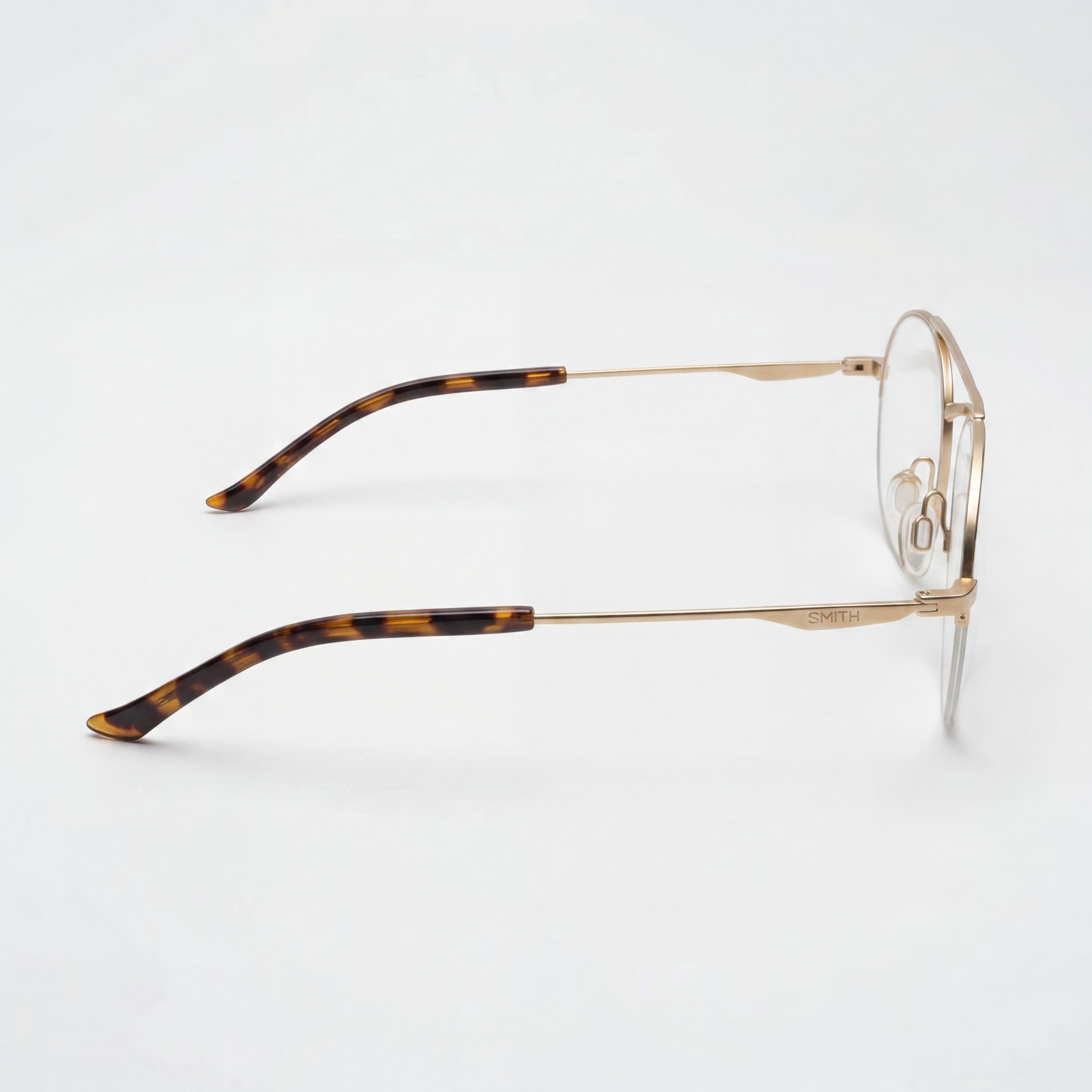 Smith Porter Semi Matte Gold Round Eyeglasses for Men, 52mm, Photo 2