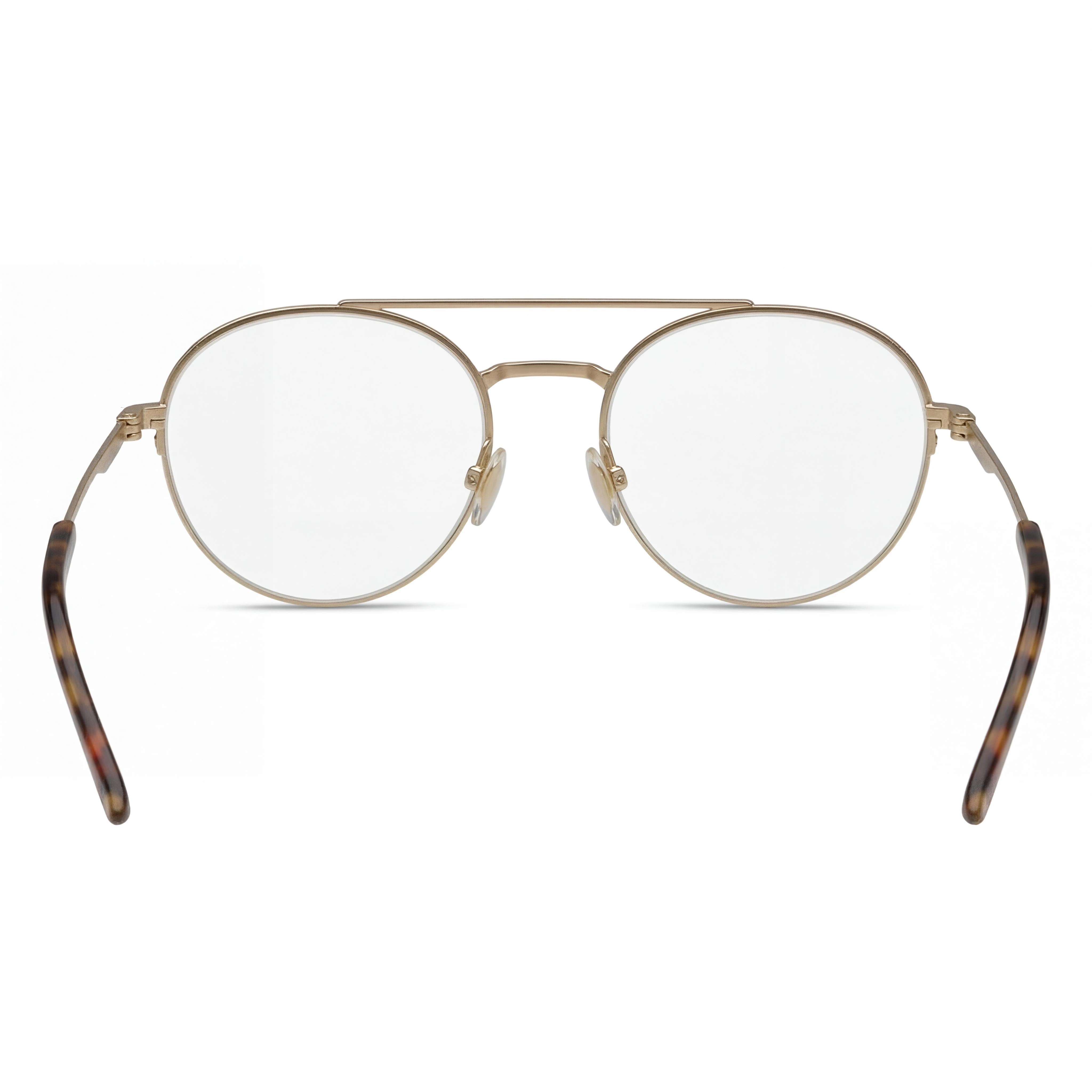 Smith Porter Semi Matte Gold Round Eyeglasses for Men, 52mm, Photo 3