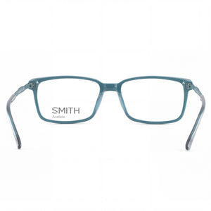 Smith Pryce Rectangle Eyeglasses Women — side view, Blue Plastic temples