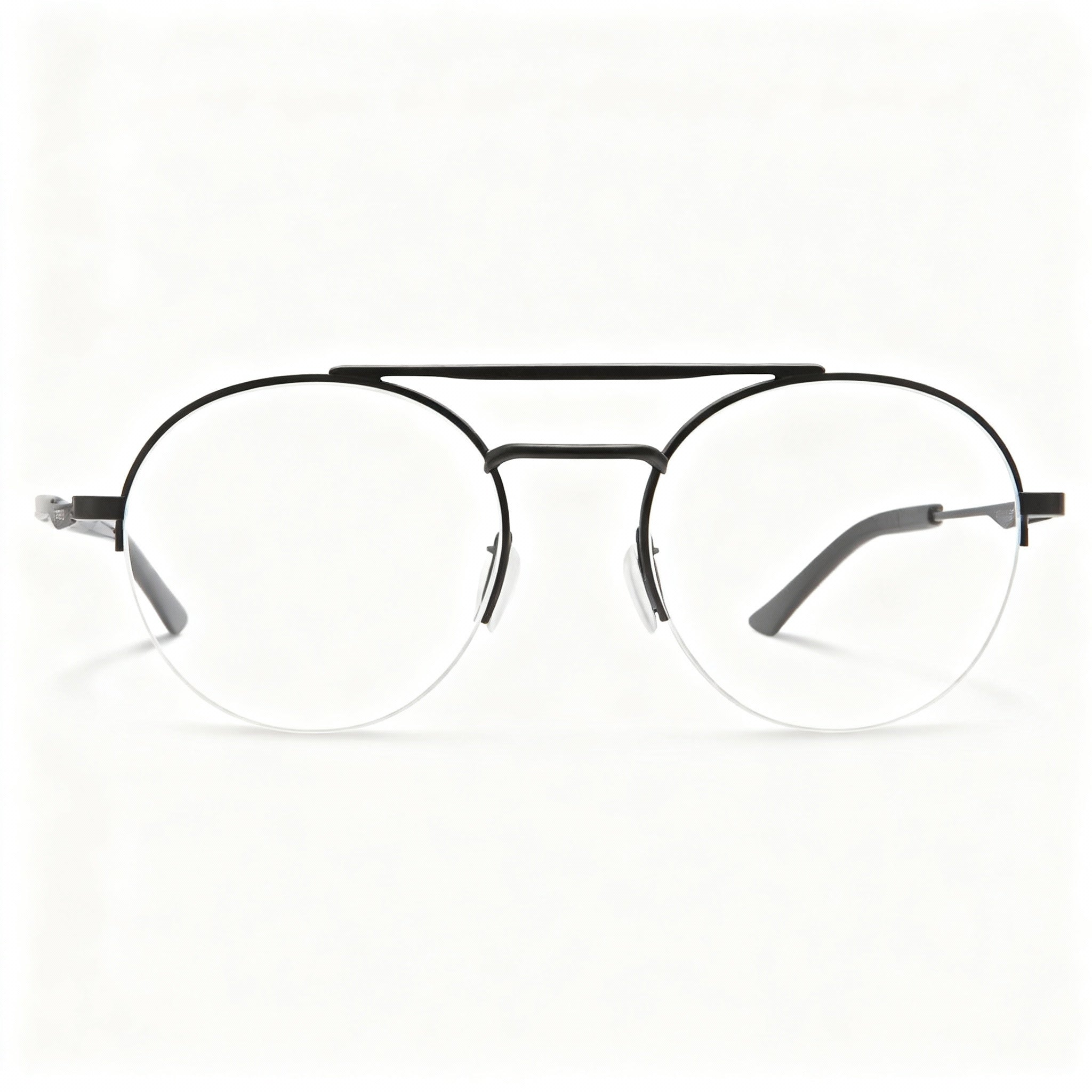 Smith Porter Black Round Eyeglasses Unisex, Stainless Steel/Metal 52mm, Photo 2