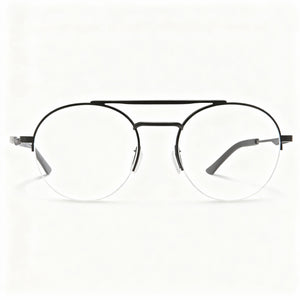 Smith Smith Porter Round Eyeglasses Unisex — front view, Stainless Steel/Metal