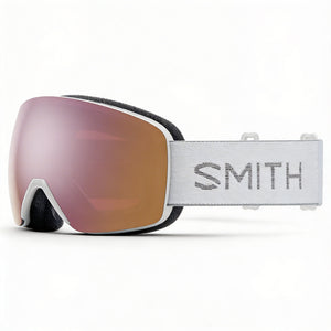 Smith Snow Goggle White Shield Sunglasses Unisex, Rose Gold Mirror lens