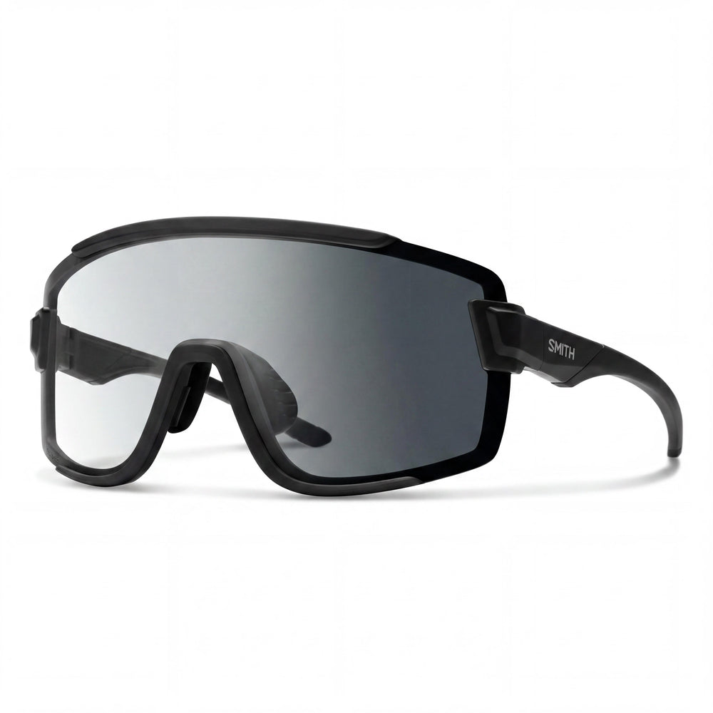Smith Wildcat Black Shield Sunglasses Unisex, Chromapop Photochromic Clear to Gray lens