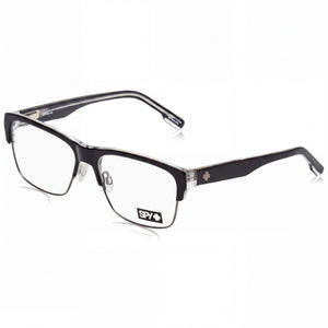 Spy Brody 5050 Black Clear Gunmetal Rectangle Eyeglasses for Unisex, Acetate frame