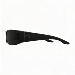 Spy Cooper XL Rectangle Sunglasses Unisex — side view, Polarized Black Mirror lens