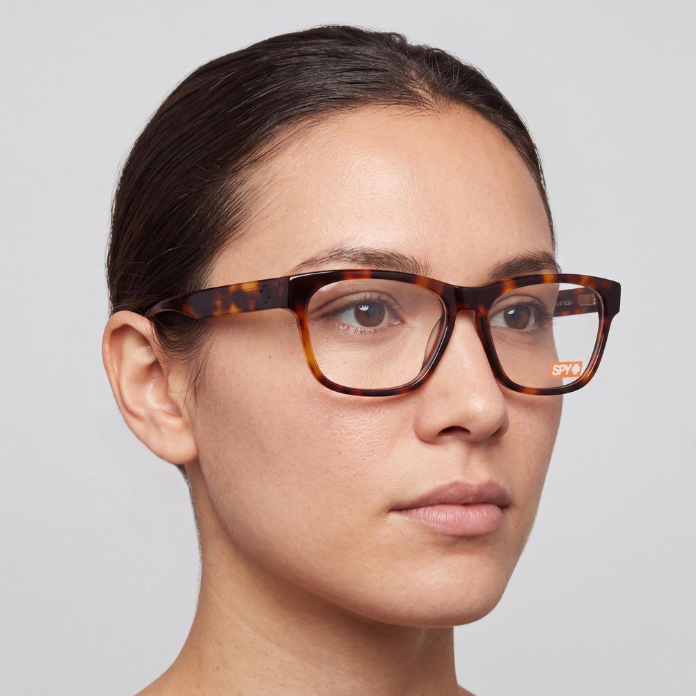 Spy Crossway Optical 58 Rectangle Eyeglasses Unisex — side view, Multi-coloured Acetate temples