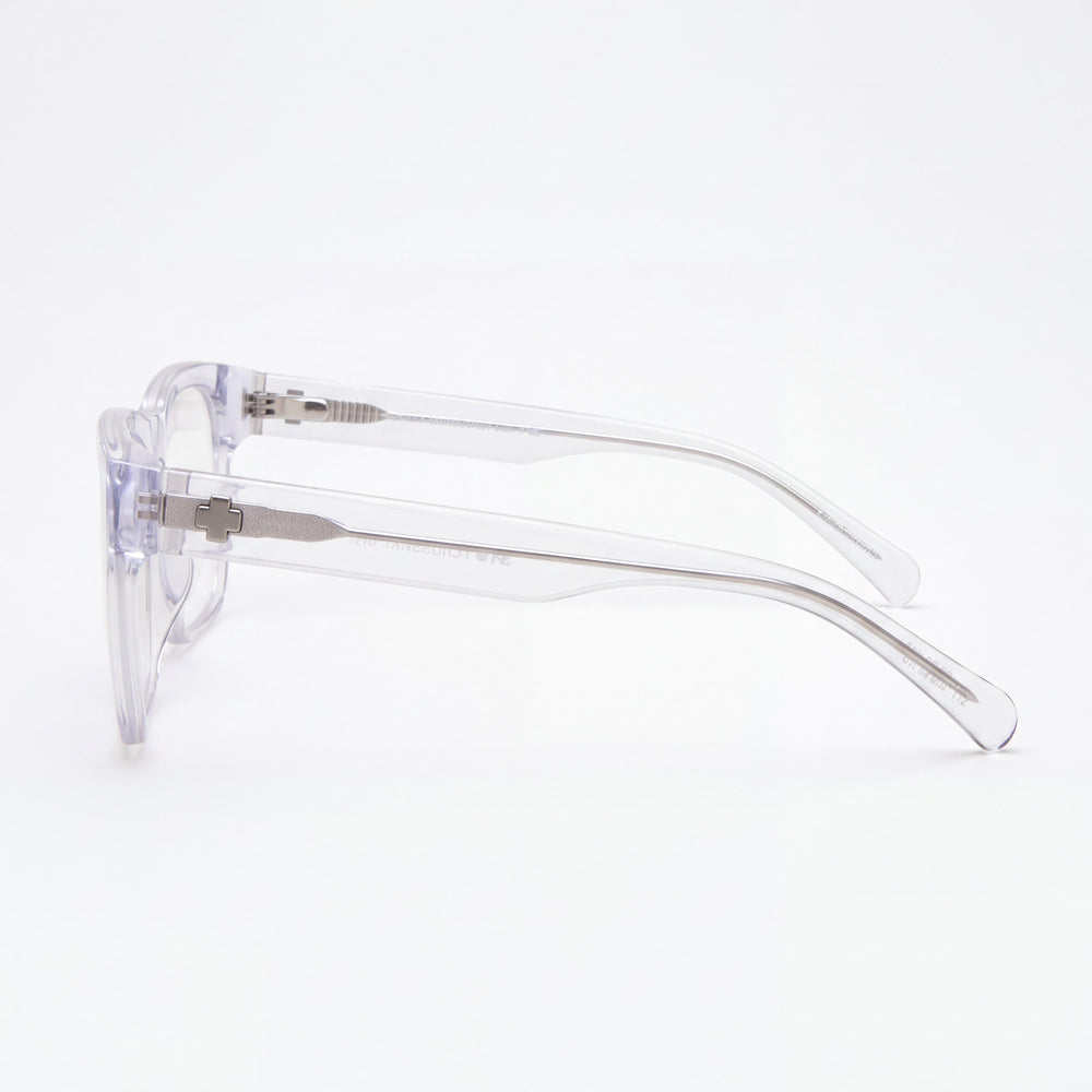 Spy Crossway Optical 58 Rectangle Eyeglasses Unisex — side view, Multi Acetate temples