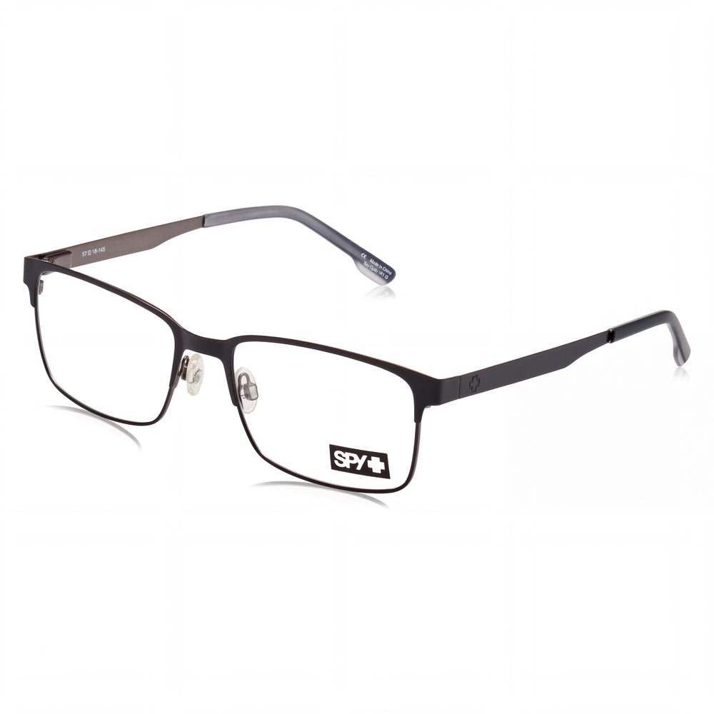 Spy Dax 57 Black Rectangle Eyeglasses Unisex, Acetate frame