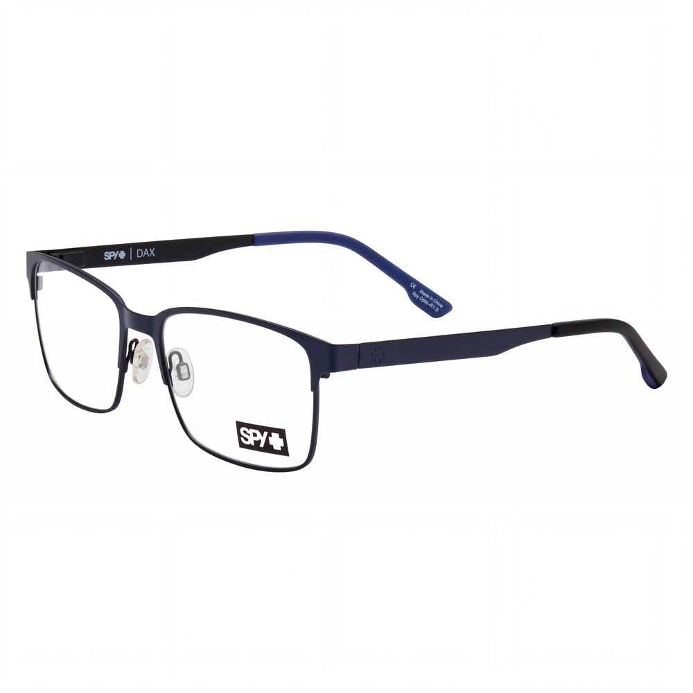Spy Dax 57 Blue Rectangle Eyeglasses Unisex, Acetate frame