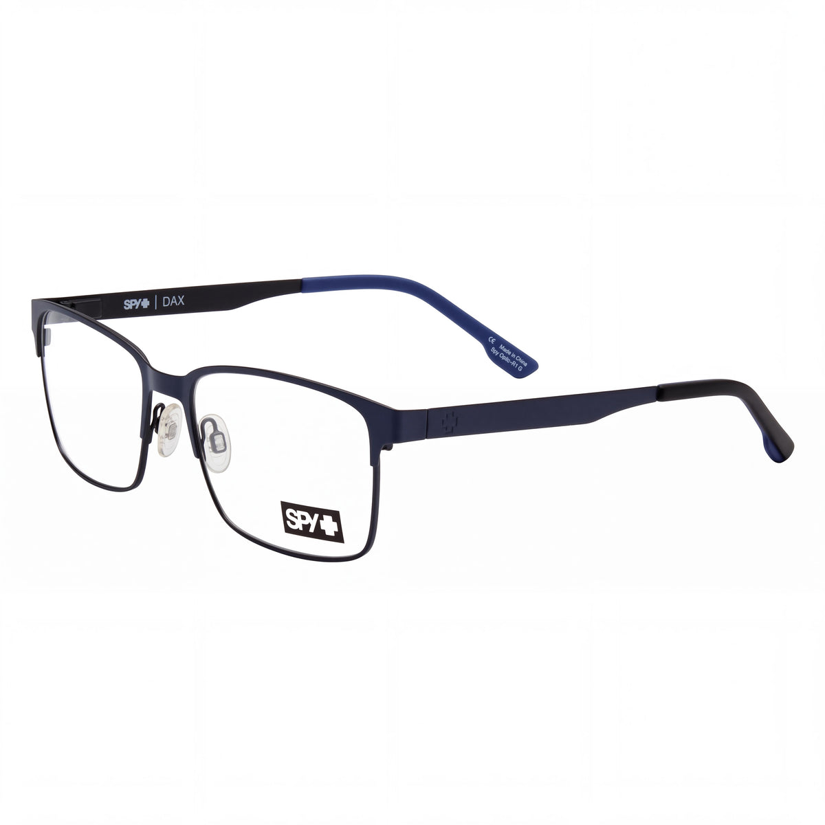 Spy Dax 57 Navy Blue, Black, Navy Rectangle Eyeglasses Unisex, 57mm, Photo 1