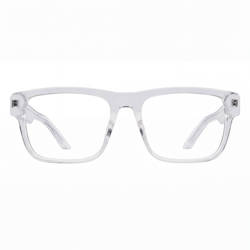 Spy Discord Optical 56 Rectangle Eyeglasses Unisex — front view, Acetate