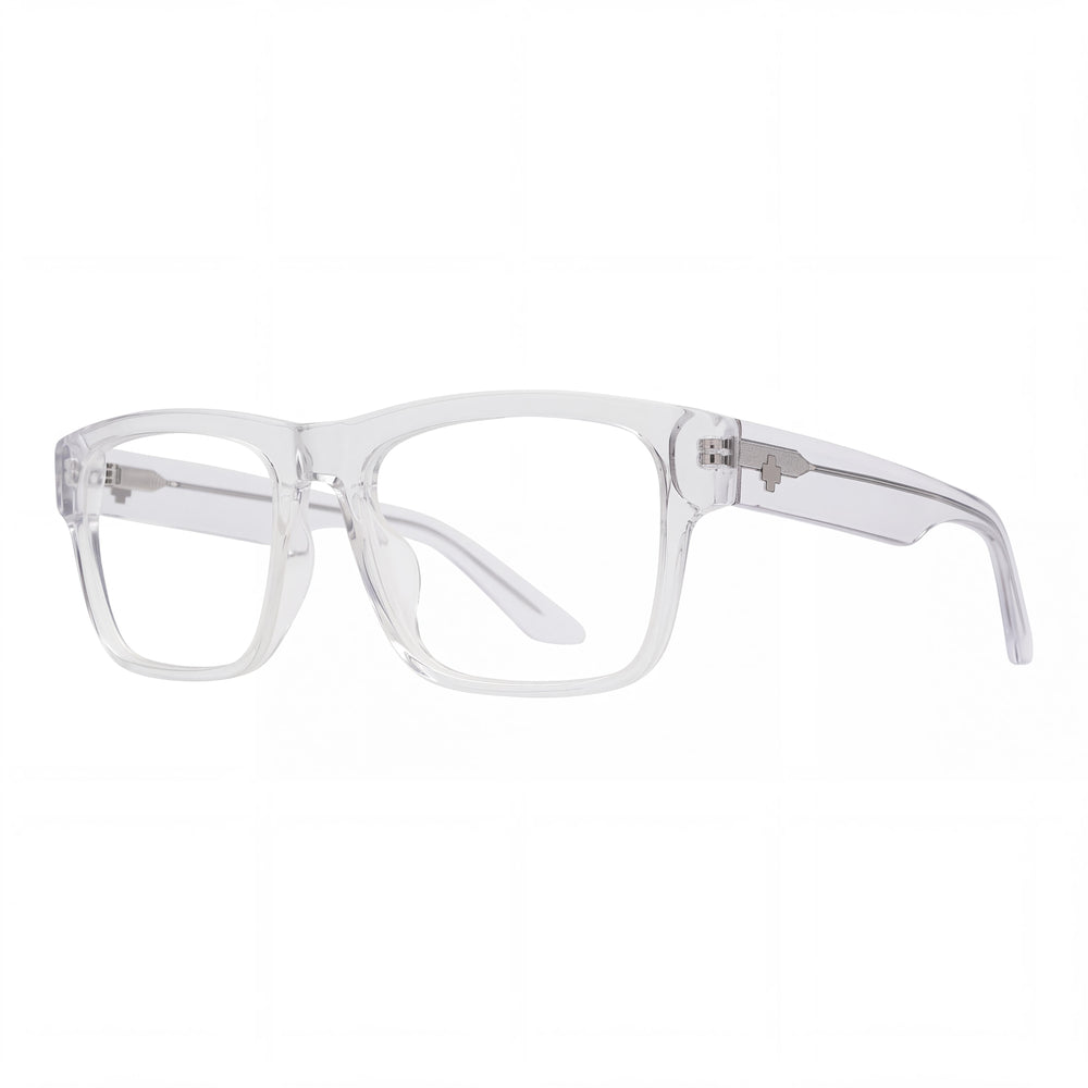 Spy Discord Optical 56 Transparent Rectangle Eyeglasses Unisex, Acetate frame