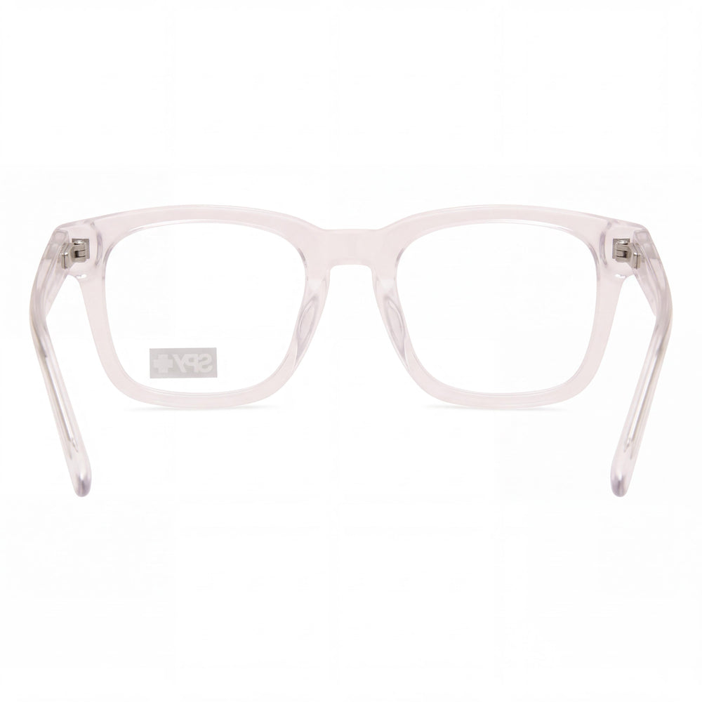 Spy HARDWIN 52 Rectangle Eyeglasses Unisex — side view, Crystal Acetate temples