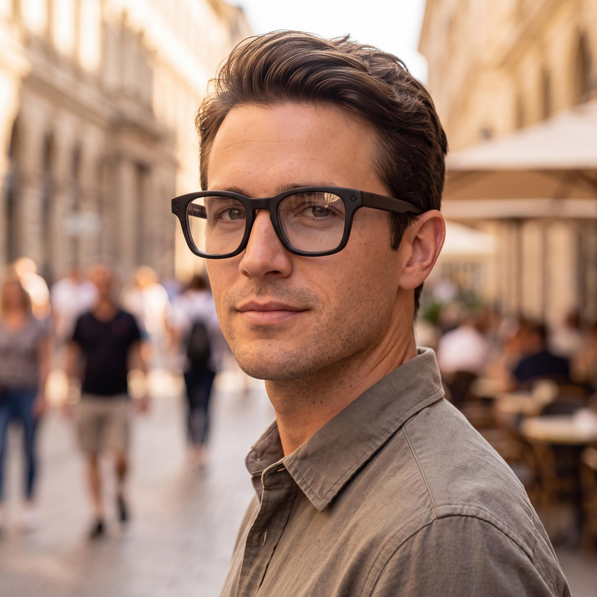 Spy Hardwin Fusion 52 Black Square Eyeglasses for Men, 52mm, Photo 4