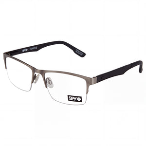 Spy Hawke 54 Silver Rectangle Eyeglasses for Unisex, Acetate frame