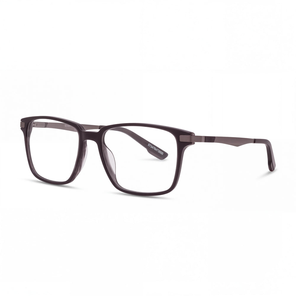 Spy Major 57 Black Horn Rectangle Eyeglasses for Men, Acetate frame