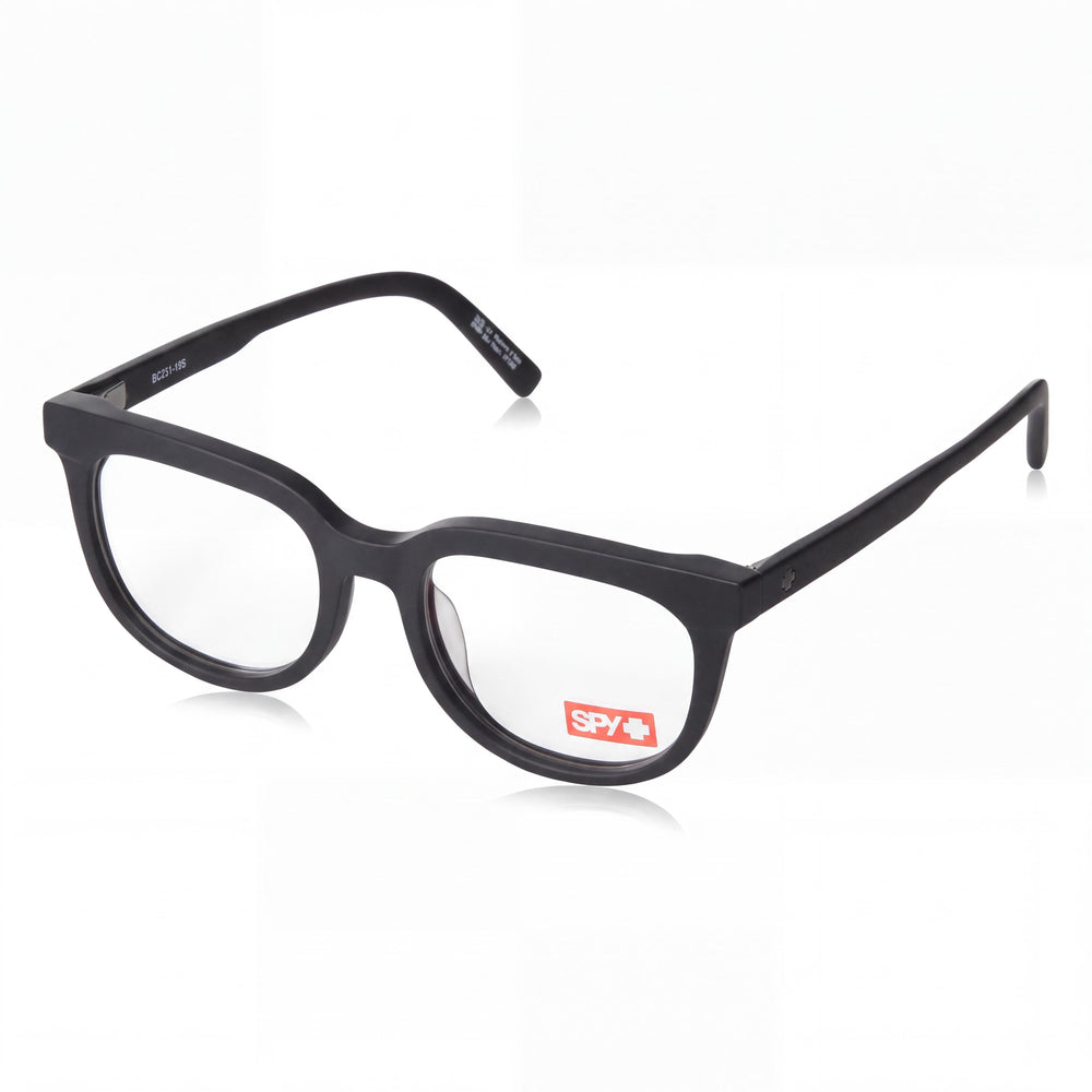 Spy Optical 53 Matte Black Rectangle Eyeglasses for Unisex, Plastic frame