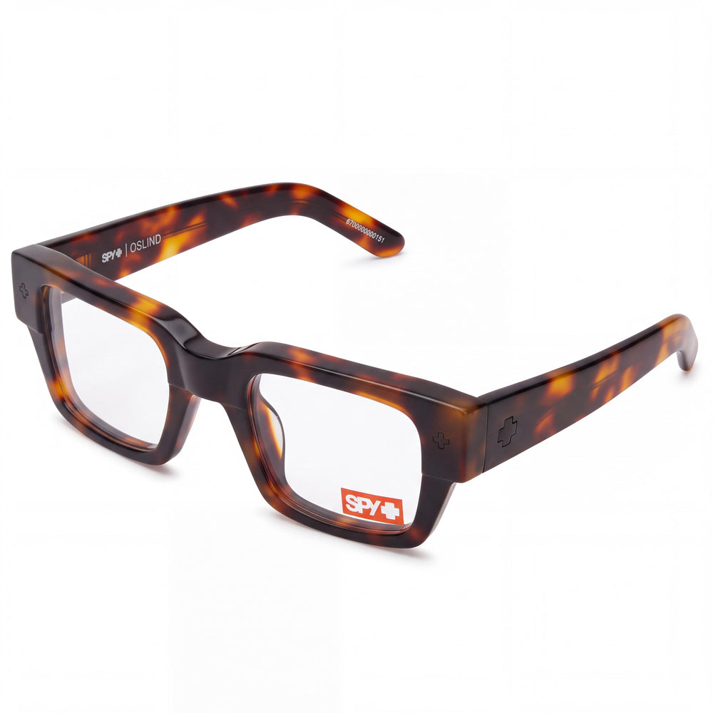 Spy Oslind 50 Dark Tortoise Square Eyeglasses for Unisex, Acetate frame